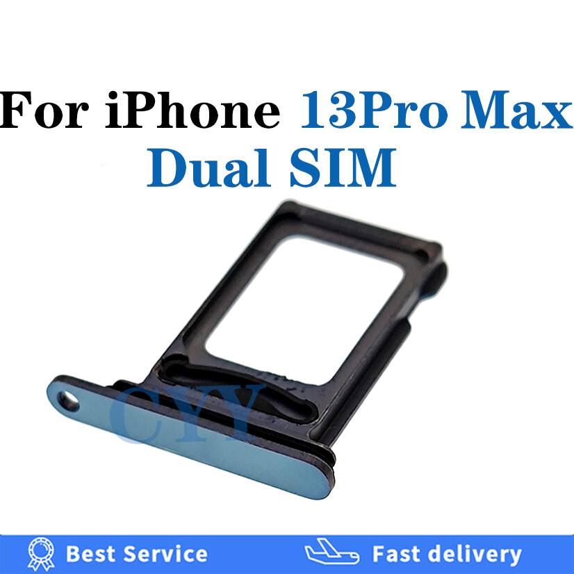 High Quality Sim Tray Card Holder For iPhone 13 13Mini 13Pro 13 Pro Max / Mini + Sim Card Adapter SIM Card with Micro SD Card Holder Slot Tray Adapter Replacement Part Dual / Single SIM
