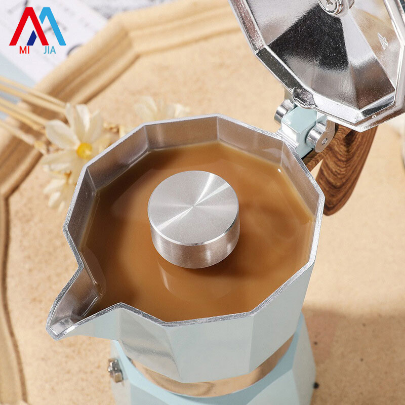 Anti-flick cover aluminum moka coffee pot splash guard stainless steel moka pot