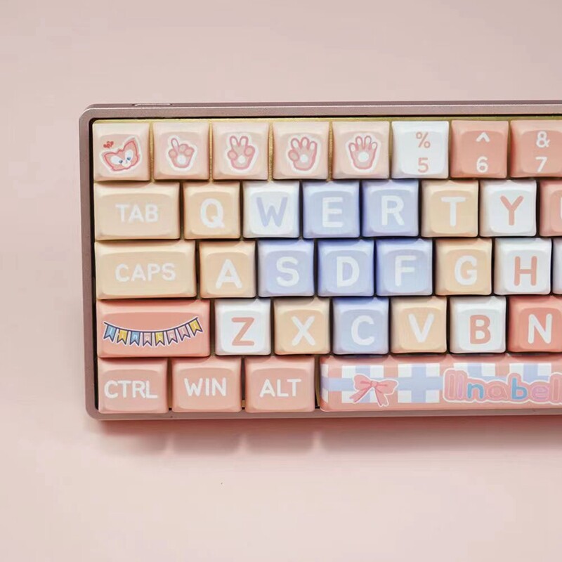 Linabell chủ đề Keycap 127 phím xda hồ sơ PBT thăng hoa cho công tắc Cherry MX Bàn Phím Cơ RK61/Anne Pro 2/gk61