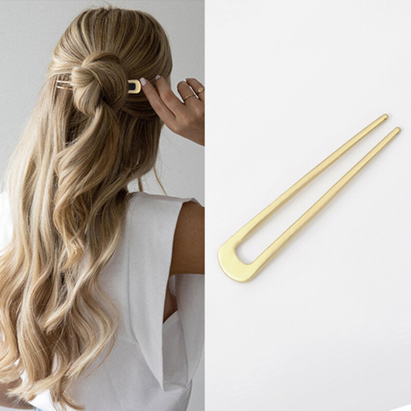 [ACC]Korean simple metal hairpin hair plug ornaments hair artifact accessories women