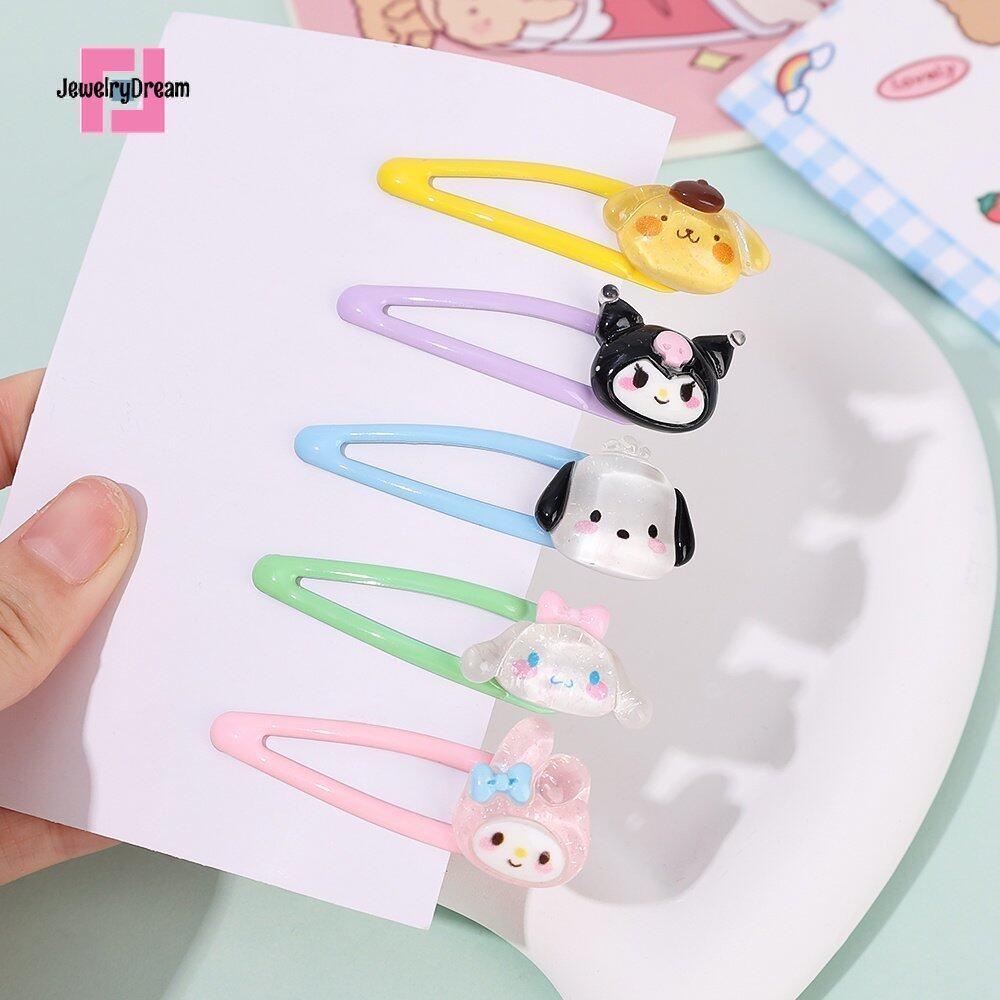 Trẻ Em Trong Suốt Sanrio Giai Điệu Kuromi Kẹp tóc càng cua Dễ Thương vịt hoạt hình Miệng BB Barrettes Cho Cô Gái