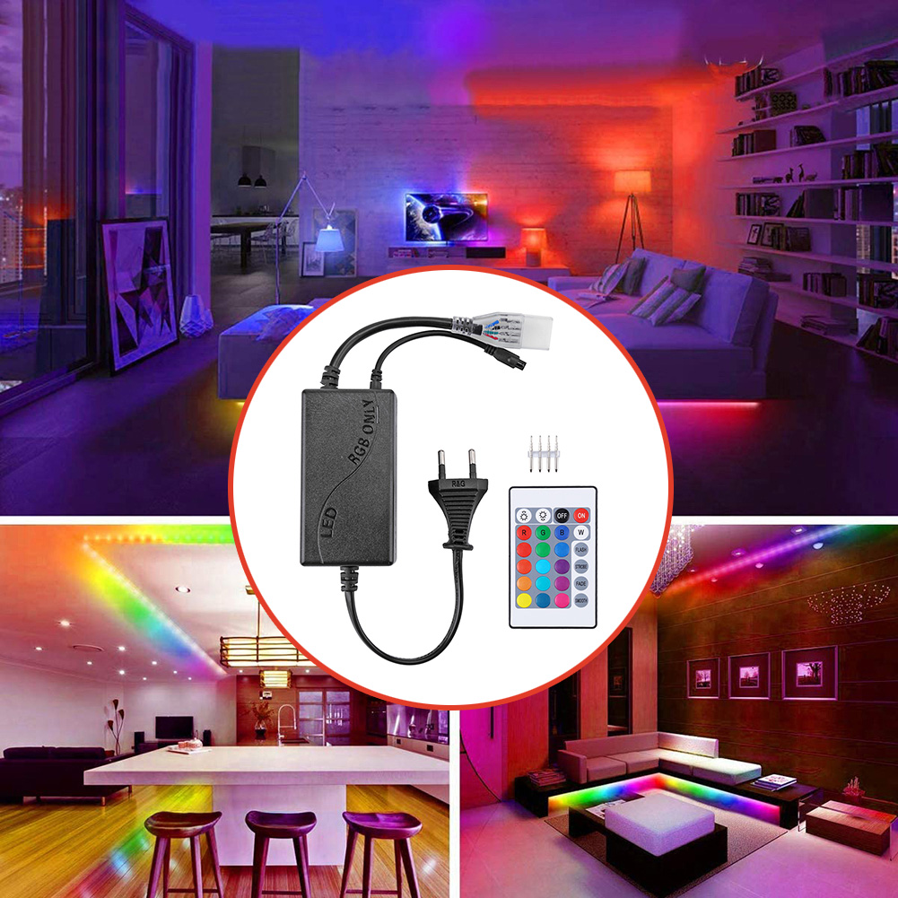 4 Pin Infrared 24 Keys Remote IR RGB LED Controller for 5050 Strip Lighting