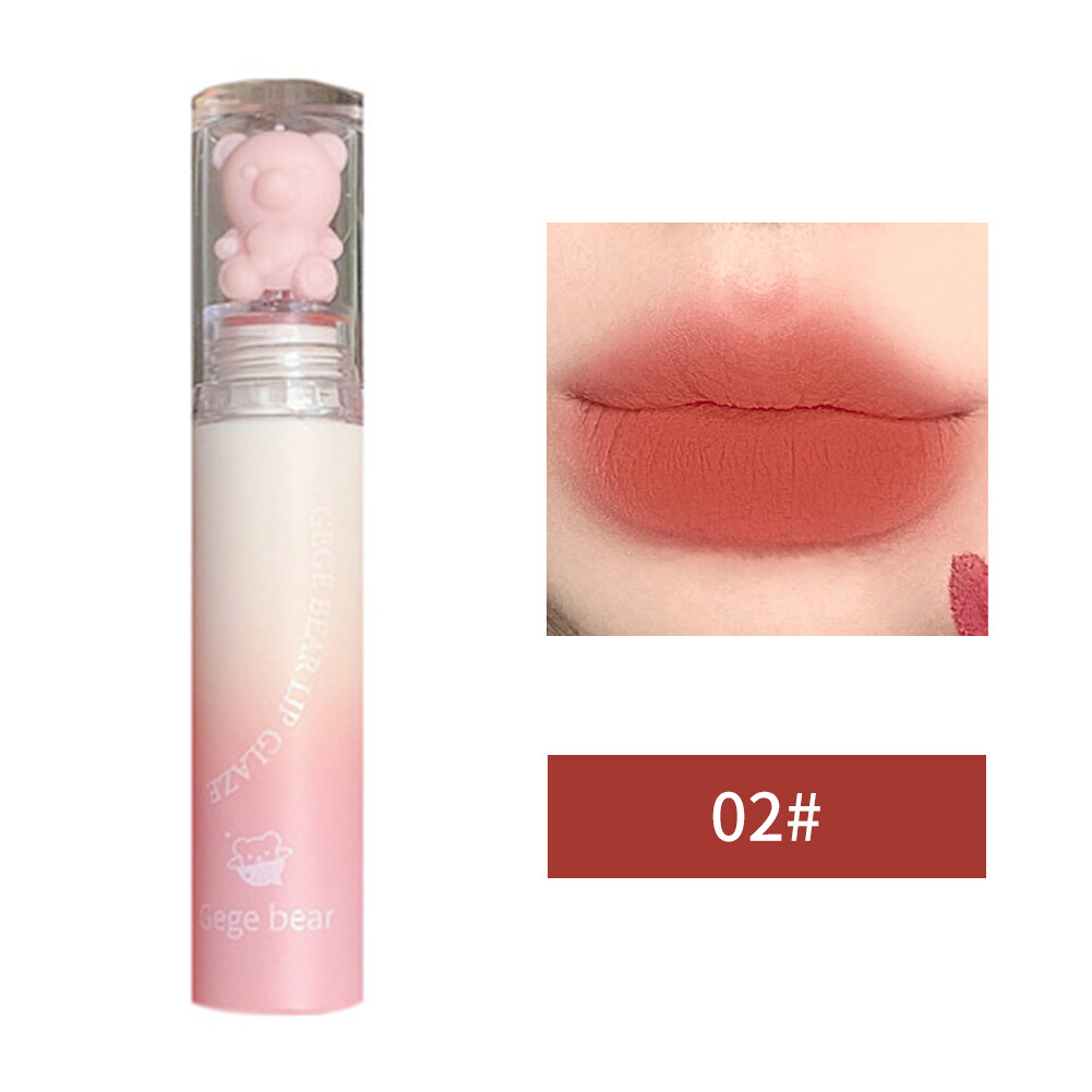 BEAUTYBIGBANG 1pc Matte Lip Mud Velvet Lip Glaze Non-sticky Cup Light Misty Mud Lip and Cheek Dual-use Blush