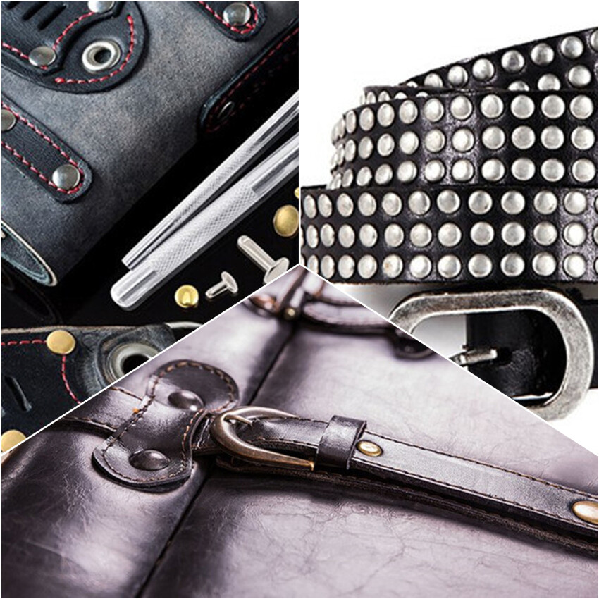 300pcs Boxed Metal Double-Hat Rivets Double-Sided Rivets Leather Clothing Crafts Fixing Tool