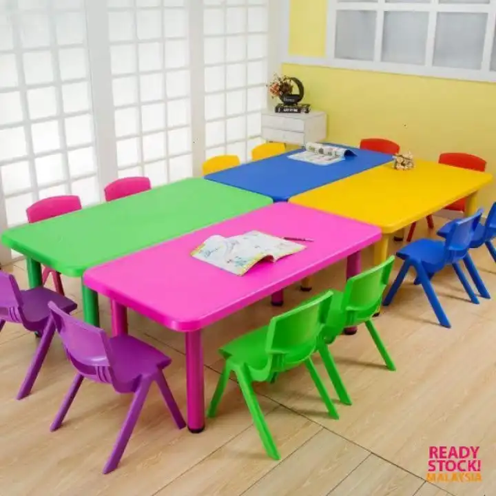 High Quality Kindergarten Table Kids With Adjule Height Meja Taska Kanak Lazada Adjule Height Meja Taska Kanak