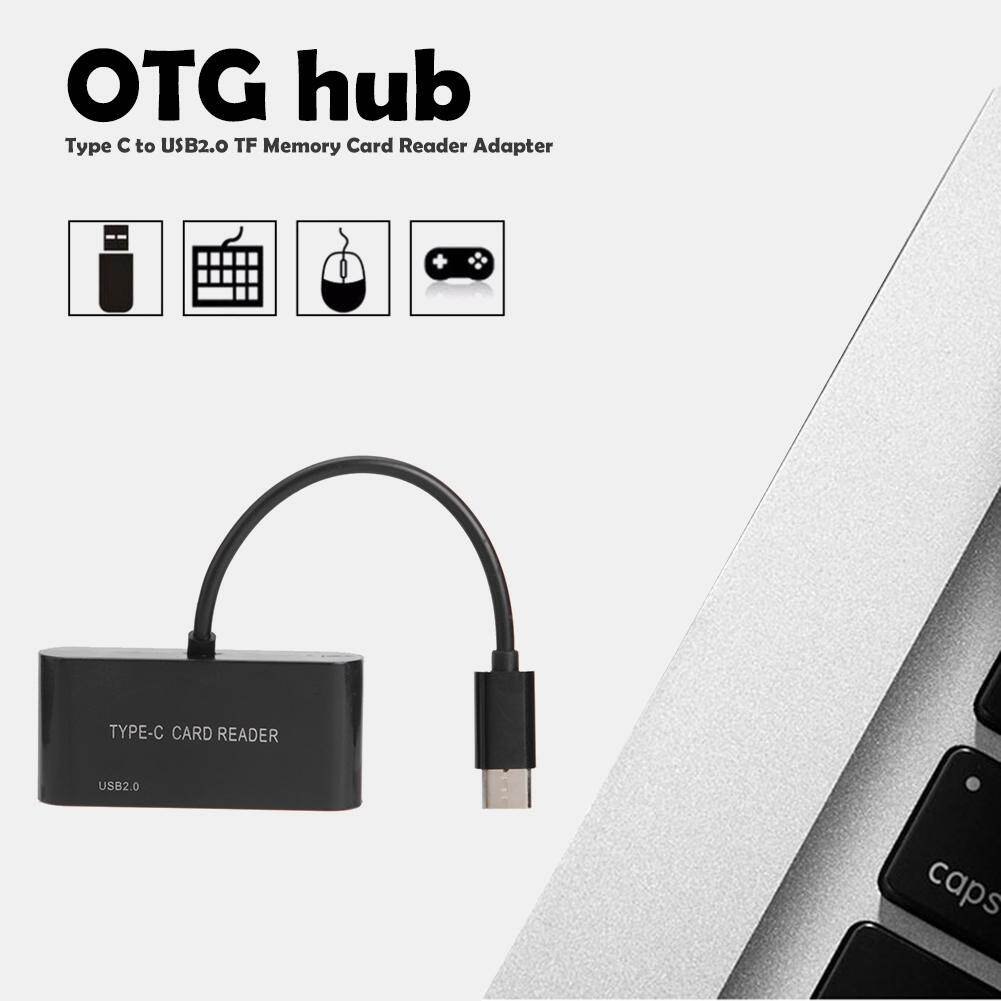 3 in 1 Type C to USB 2.0 TF Memory Card Reader OTG Hub Adapter for Macbook
