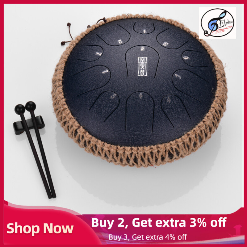 Trống Thép Di Động 12 Inch, Trống 11 Nốt, Trống C Cầm Tay, Trống Du Lịch, Nhạc Cụ Gõ Kèm Mallets, Túi Đựng Đồ Tập Yoga Thiền Định
