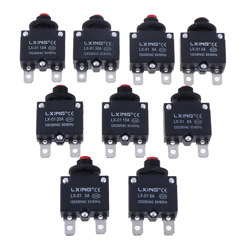 YKS Circuit Breaker Overload Protector Switch Fuse 3A 4A 5A 6A 8A 10A ...