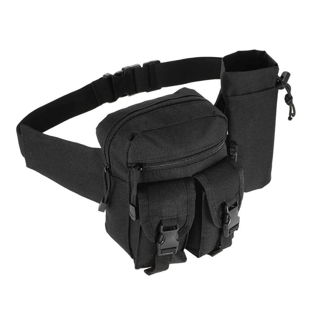 Sport Tactical Military Hiking Travel Water Bottle Belt Fanny Pack Waist Bag WE