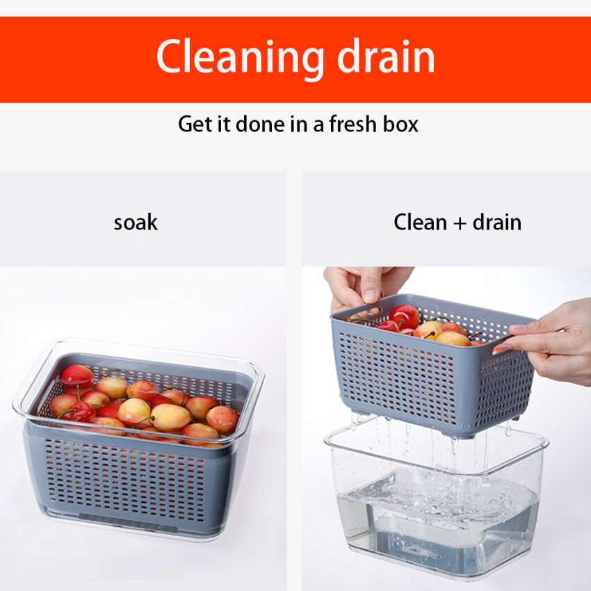 Hộp nhựa đựng đồ nhà bếp, hộp trữ đồ tươi, bảo quản trái cây, rau củ, Hộp Trữ Đồ Có Nắp Đậy