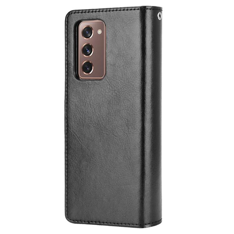 Samsung Galaxy Z Fold 2 5G Stand Wallet Crazy Horse Vintage Leather Case with Card Slots