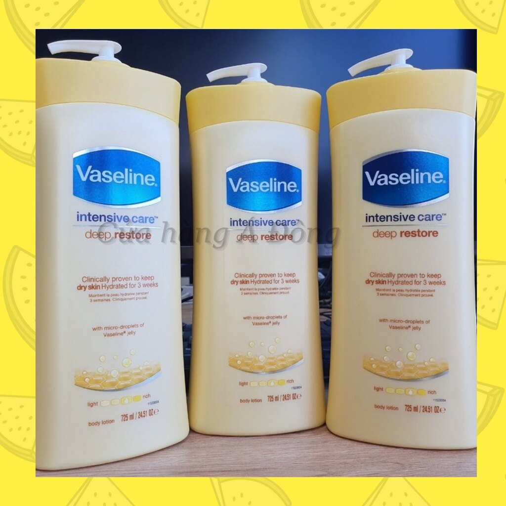 Sữa dưỡng thể VASELINE dưỡng trắng da 725ml (Dưỡng thể ban ngày Vaseline chai hồng/ Vaseline chai vàng)