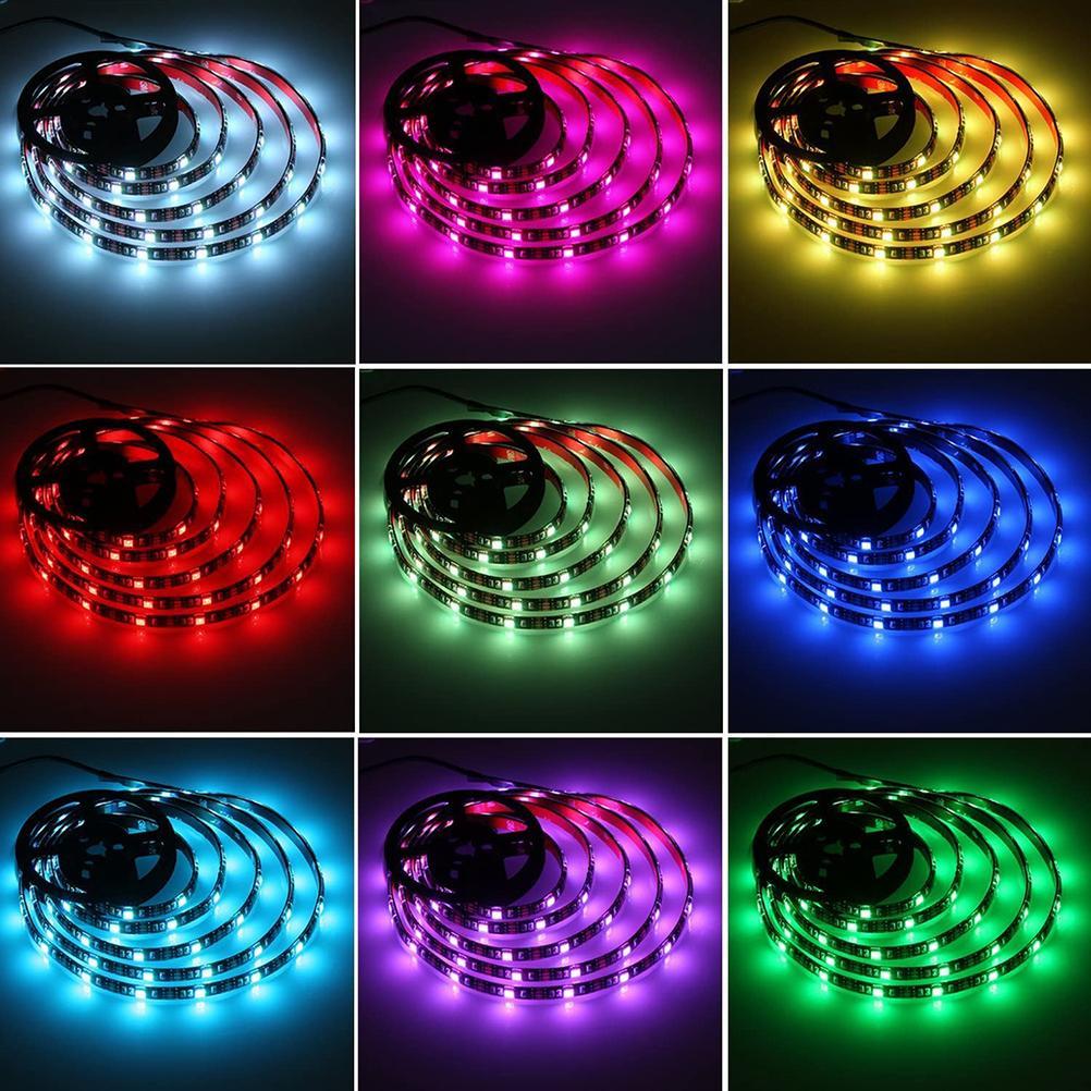 5V USB Led Strip Lights 16 Colors and 4 Modes Waterproof Flexible Color ...