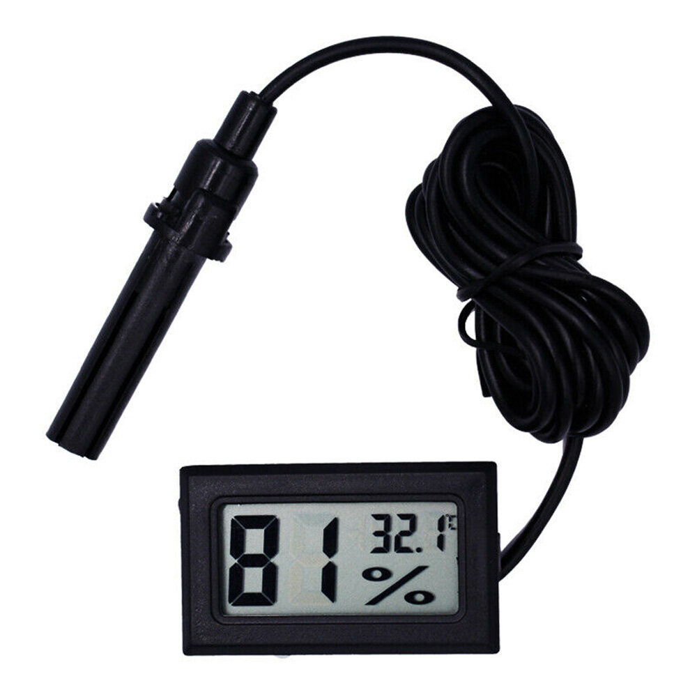 Comforhome Embedded Temperature And Humidity Meter Fy-12 Electronic Hygrometer Digital Temperature And Humidity Meter+Probe+Battery