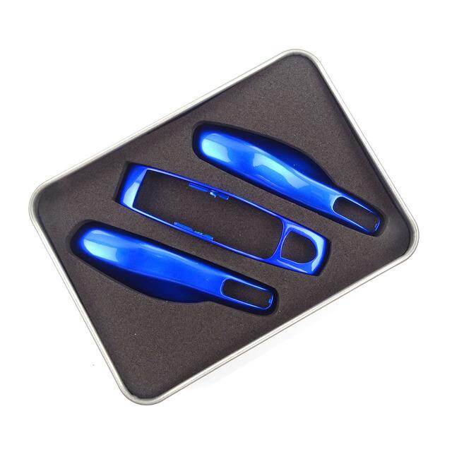 3pcs Carbon Fiber Color FOB Remote Key Case Shell Cover for Porsche Boxster Cayman 911 Panamera Cayenne Macan