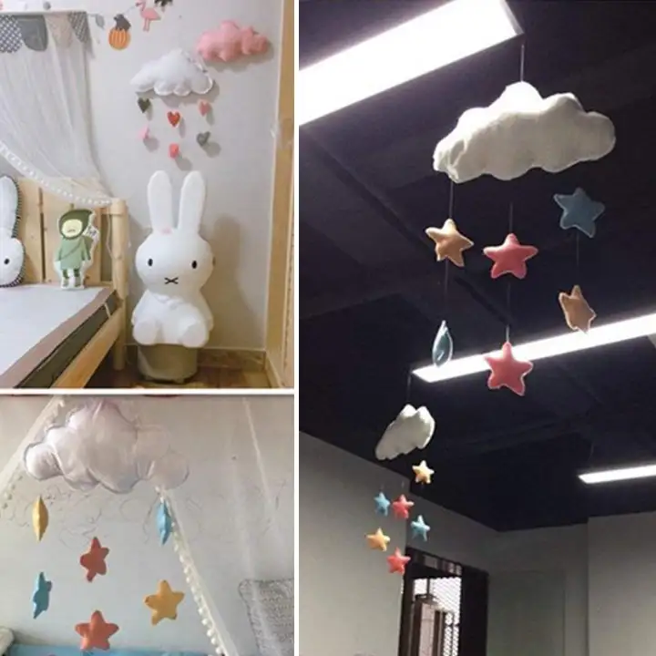 Children Bedroom Mobile Loving Heart, Ceiling Hanging Decorations For Baby Room