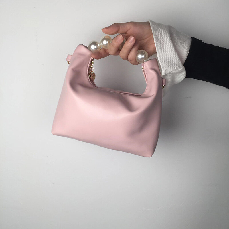 IELGY Niche Design Sense Pearl Handbag Women'S High-End Sense Chain Crossbody Bag Fresh Dumpling Bag