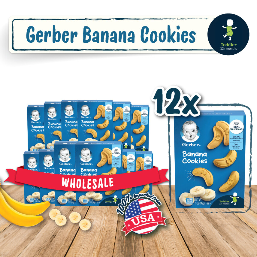 12 X Gerber Banana Cookies 142G Box Lazada