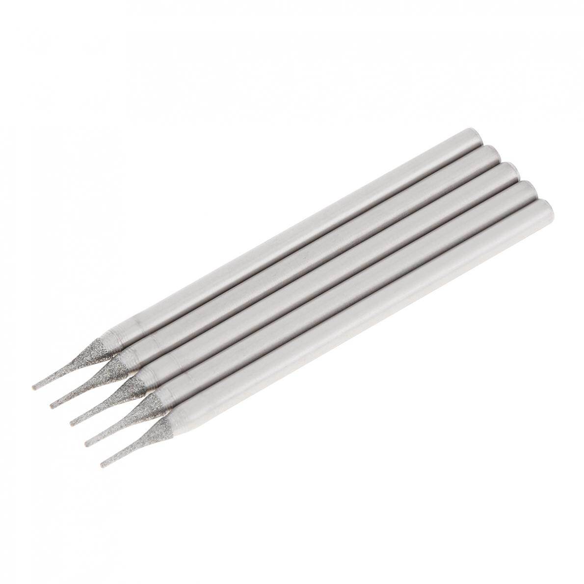 ChgImposs Cái/bộ 5 Cái Cán 2.35Mm X 0.5Mm Đầu Mài Kim Cương Bộ Mũi Khoan Mài, Phụ Kiện Mài Điện Để Đánh Bóng Đá Ngọc Bích