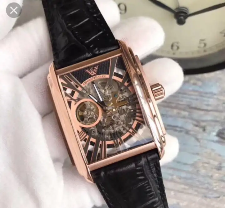 armani meccanico skeleton watch
