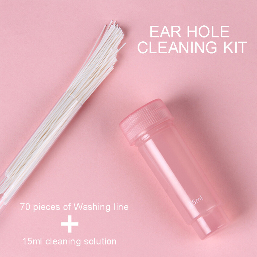 Bộ Dụng Cụ Vệ Sinh Tai Đục Lỗ 70 Chiếc, Giấy Dung Dịch Thảo Mộc Chỉ Nha Khoa Bộ Dụng Cụ Chăm Sóc Xỏ Lỗ Tai, Dùng Một Lần Bông Tai Lỗ Sạch Hơn