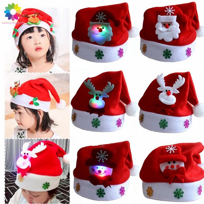 Merry Christmas Hat Light Up LED New 