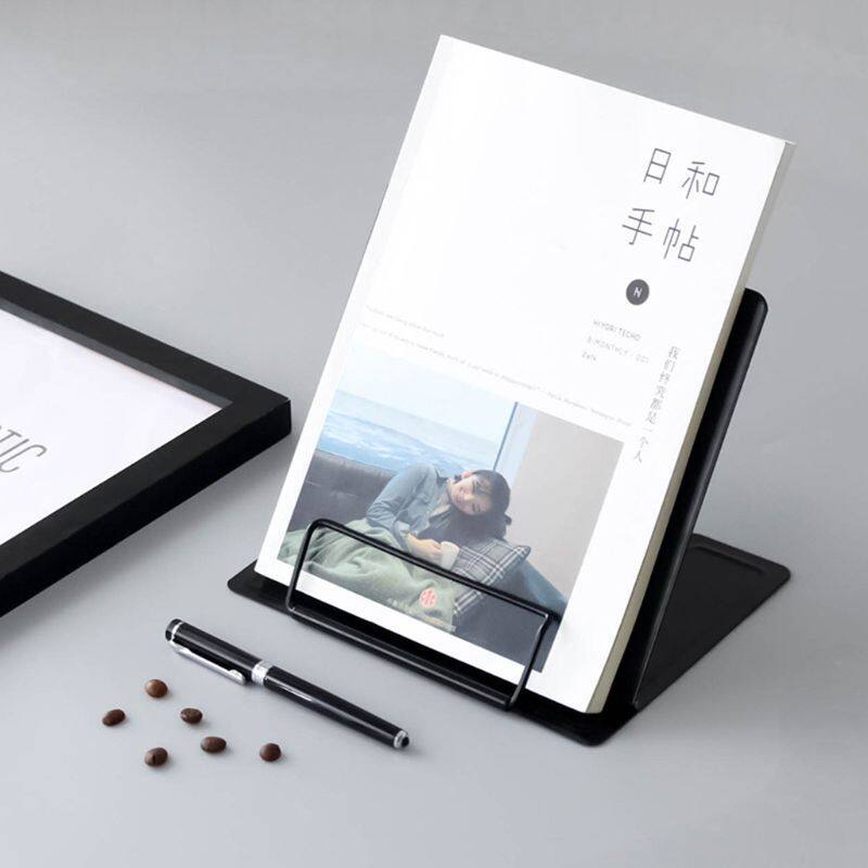Portable Metal Adjustable Reading Book Holder Support Document Shelf Bookstand