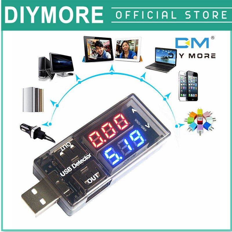 USB Charger Doctor Current Voltage Charging Detector Battery Voltmeter Ammeter Tester Multimeter USB Tester Mobile Power Panel Monitor Gauge DC LED Display