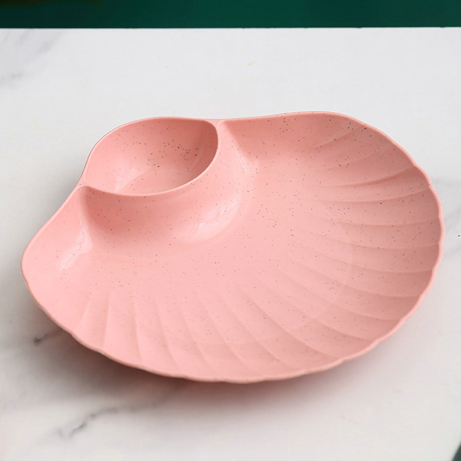 Terylin Dried Fruit Plate Anti-drop Shell Shape Stackable Unbreakable Exquisite Pack Food Solid Color Food Grade Supplies Cake Pan Household Stuff Practical Dried Fruit