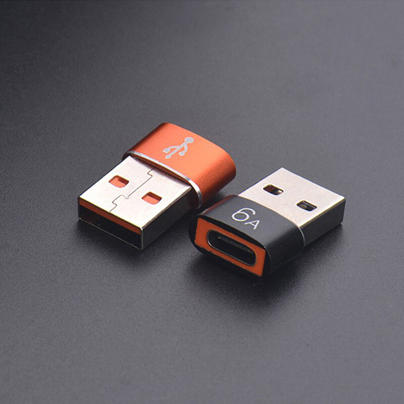 Fkend 6A Type C Female To USB A Male Adapter Converter Charging PD Data Cable Adapter