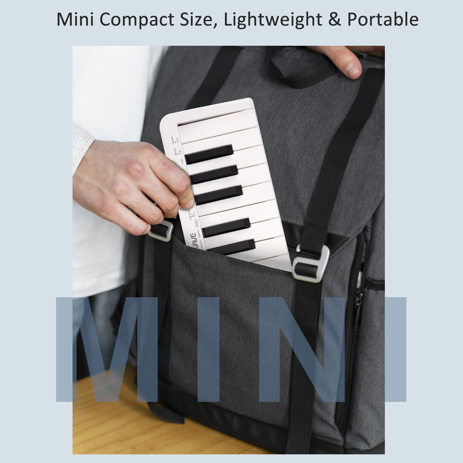 M-VAVE SMK-25mini Bàn phím MIDI có thể sạc lại 25-key Midi kiểm soát bàn phím USB xách tay nhỏ bàn phím Bộ điều khiển MIDI với 25 vận tốc phím nhạy cảm 1 núm