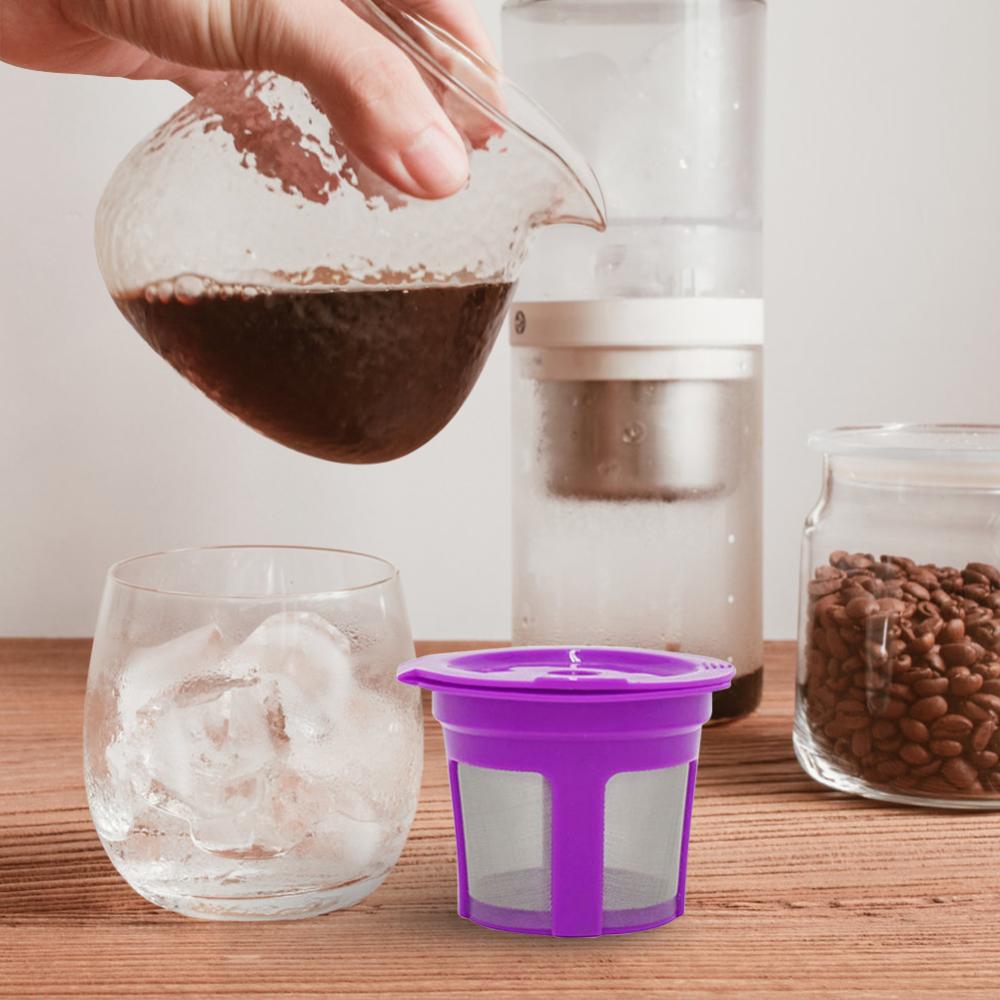3/6PCS Coffee Pod Filled Capsule Cup Stainless Micro Mesh Reusable Cup Strainer for Keurig 2.0 1.0 Mini Plus