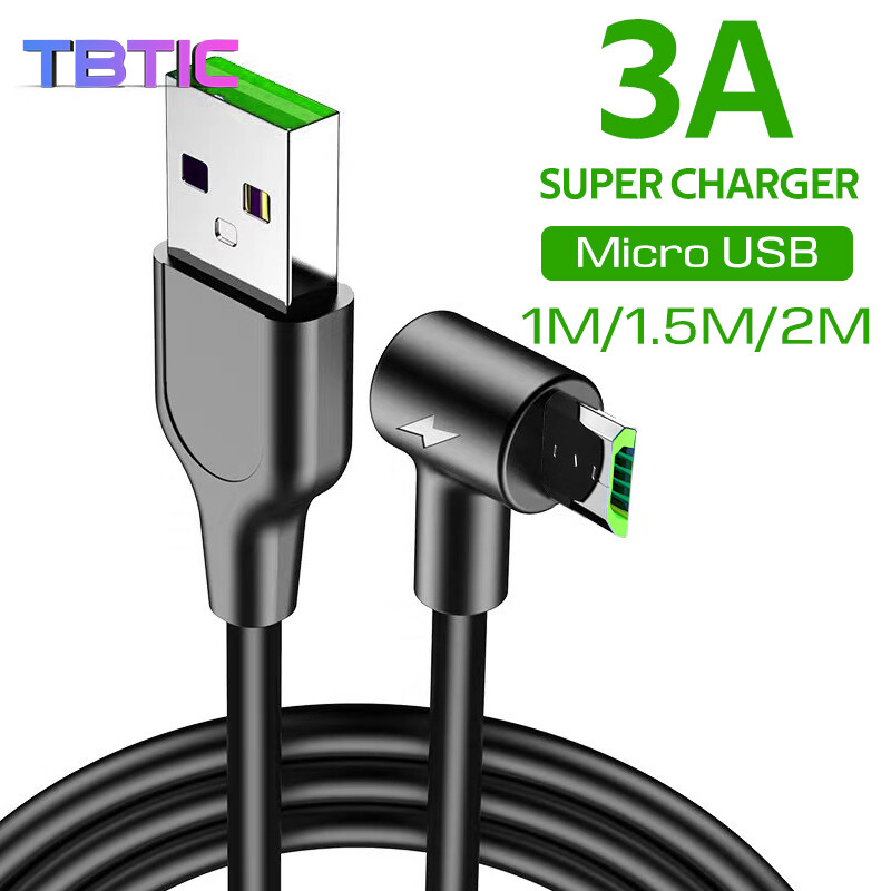 1.5/1//2M 3A Fast Charging Micro USB Cable For Samsung S7 S7Edge OPPO VIVO Xiaomi Redmi Note 5 Pro Huawei HTC Android Mobile Phone data cord elbow