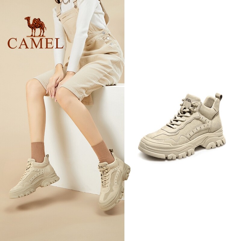 Camel women's outer boots high -top anti-slip working boots