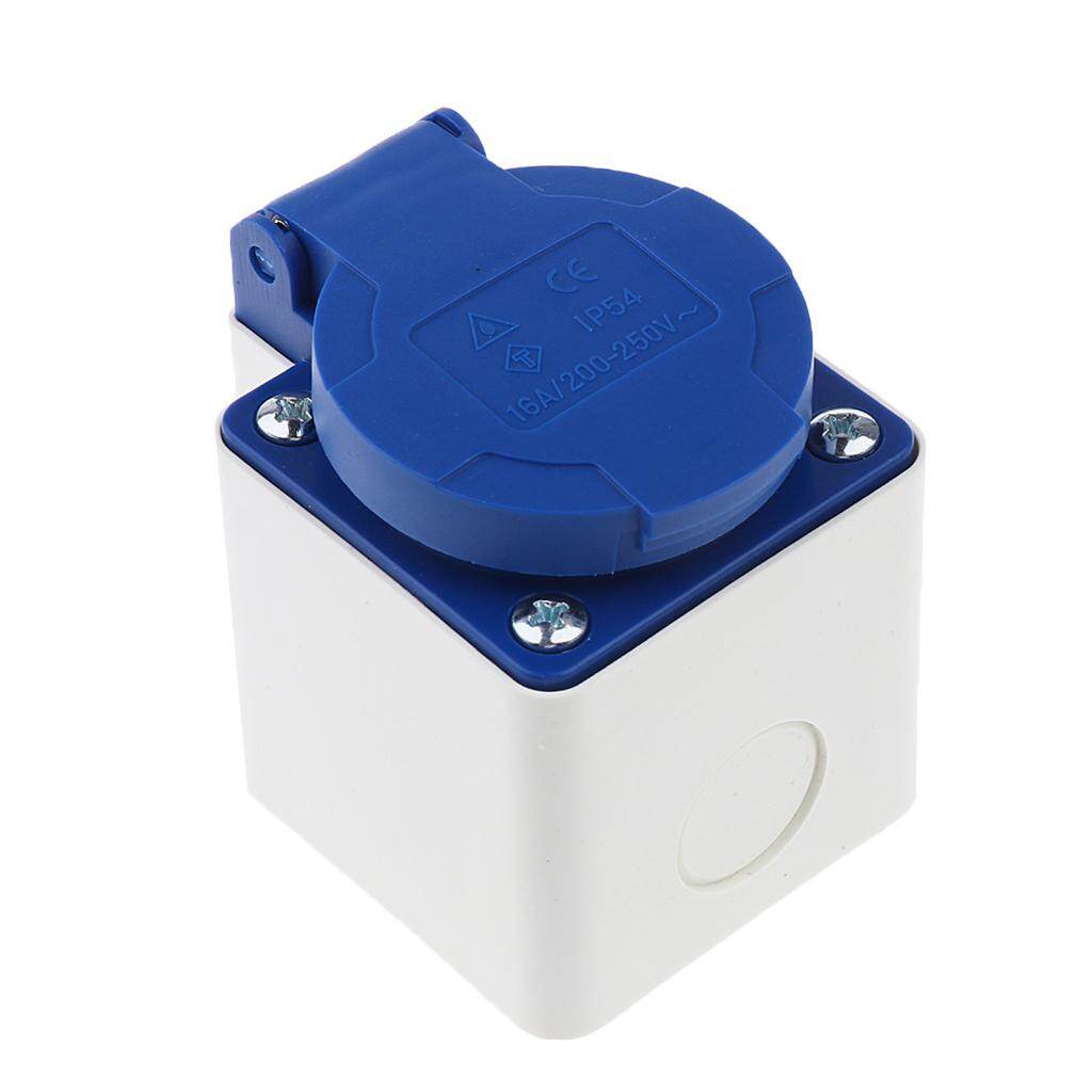 Blesiya SCHUKO 2Pin 16A 220V Waterproof EU Power Socket