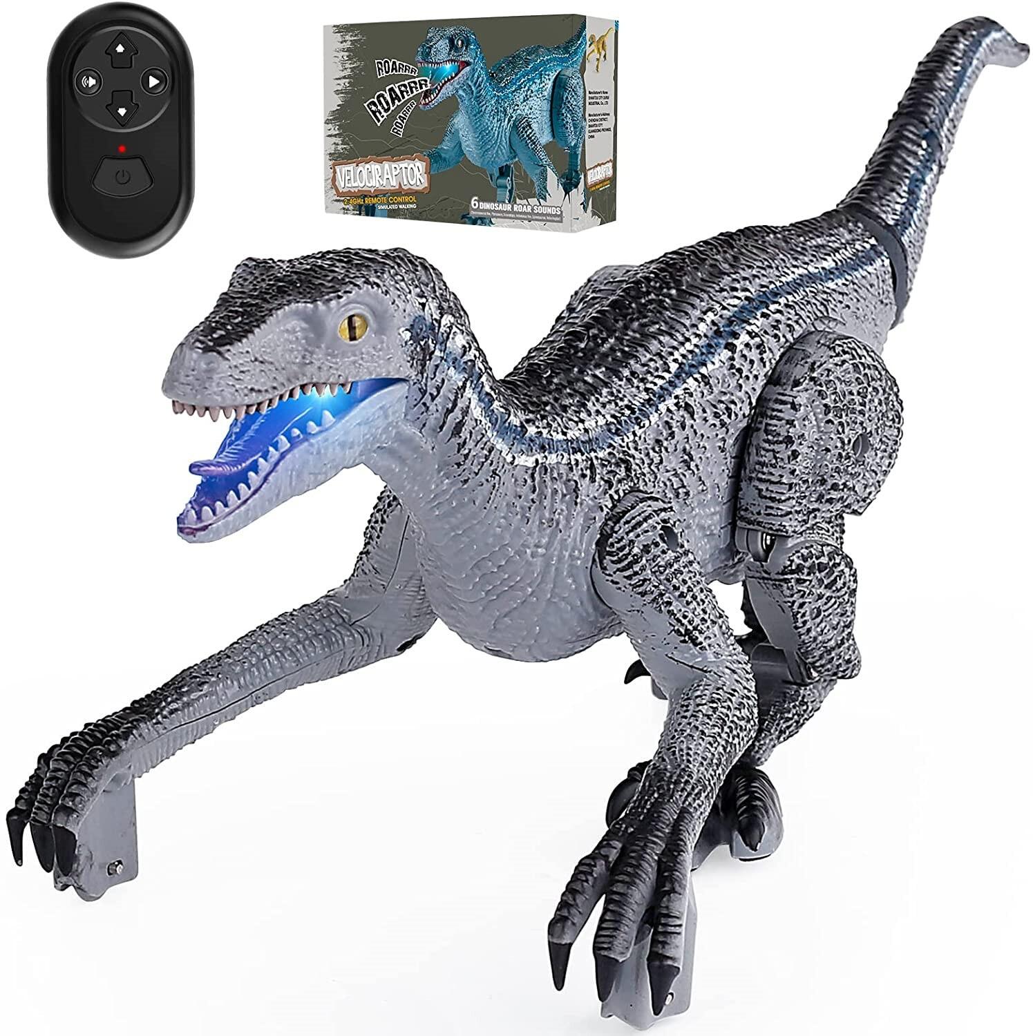 Remote Control Dinosaur Toys For Boys Jurassic World Raptor Dinozaur RC ...