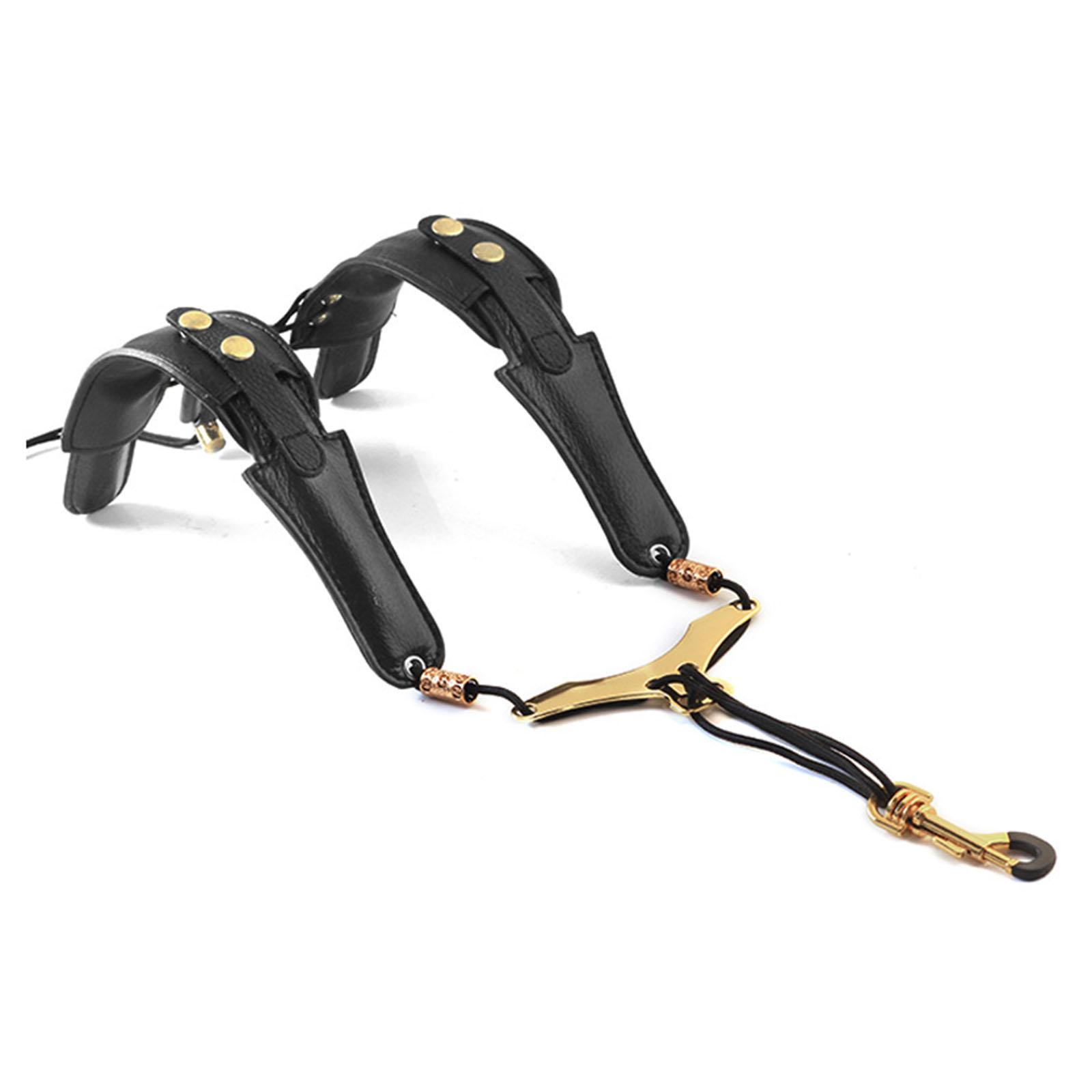 Baoblaze PU Leather Saxophone Shoulder Strap Adjustable for Alto / Tenor / Baritone Saxophone