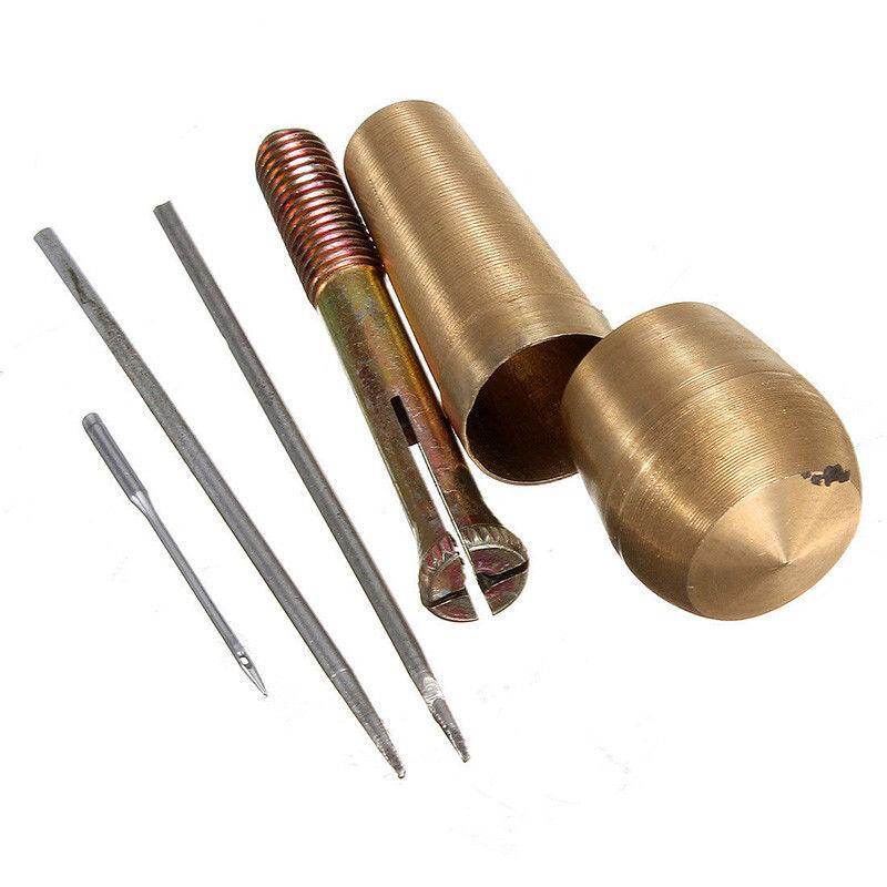 1sets Sewing Shoe Repair Tool Awl Leather Craft Kit Tools with Copper Handle Cone Needle