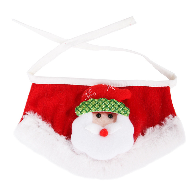 Giáng Sinh Pet Bib Ren Cổ Áo Bib Khăn Nước Bọt