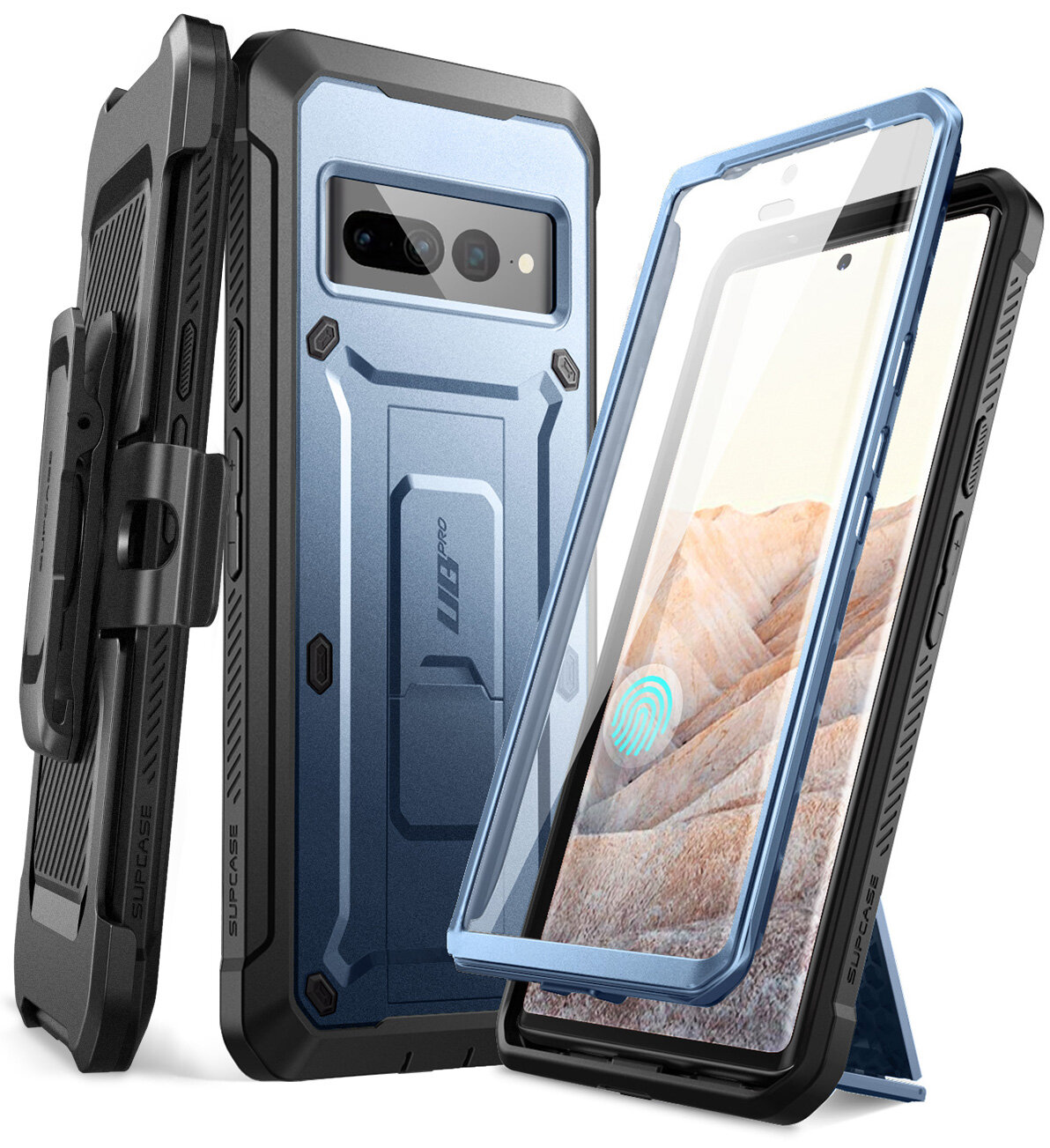 SUPCASE Unicorn Beetle Pro Series Case for Google Pixel 7 Pro Full-Body Rugged Belt-Clip & Kickstand Case with Built-in Screen Protector