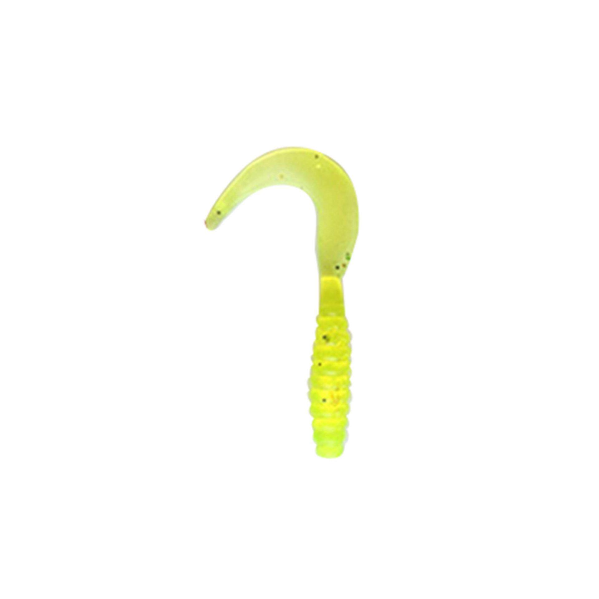 10 Pcs 1.3G 5.5 Cm Lembut Bait Laut Alat Pancing Pancing Umpan Silikon Umpan Lembut Worm Kuning-Internasional