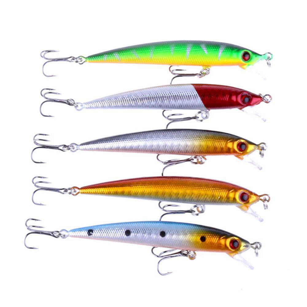 1Set 5PC Fishing Baits Crankbaits Minnow Hooks Hard Hooks 8.5cm Fishing Tackle - intl