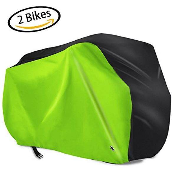 2 Sepeda Sarung untuk Luar Ruangan Anti-Air, 420D Oxford Berat Tugas Bahan Ripstop dengan Lubang Kunci, anti Debu Hujan UV Perlindungan untuk Sepeda Gunung/Sepeda Jalan dengan Tas Penyimpanan Simpul, Xl-Internasional
