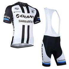 2014 Outdoor Sports Pro Team Men`s Short Sleeve Giant Shimano Cycling Jersey and Bib Shorts Set-Large