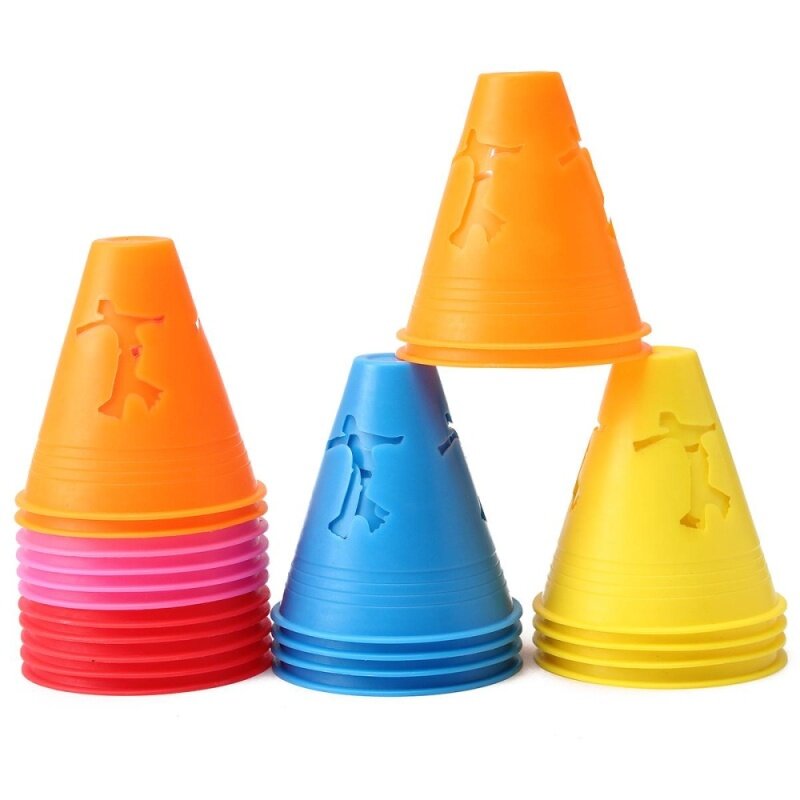 Phân phối 20PC 5 Color Human-figure Anti-Wind Roller Skating Agility training Marker Cones Barrel Barricade - intl