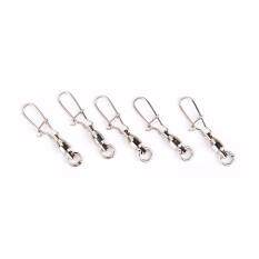 20Pcs fishing ball bearing fishing swivels with coastal snap trolling rigging Size: 1#