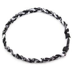 3 Rope 50cm Titanium Dental Necklace Sport Baseball Softball Knitting Twist Black Black White