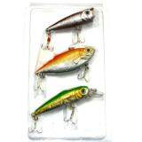 3pcs Fishing Lures Mixed Set Popper Hook (Random Color)