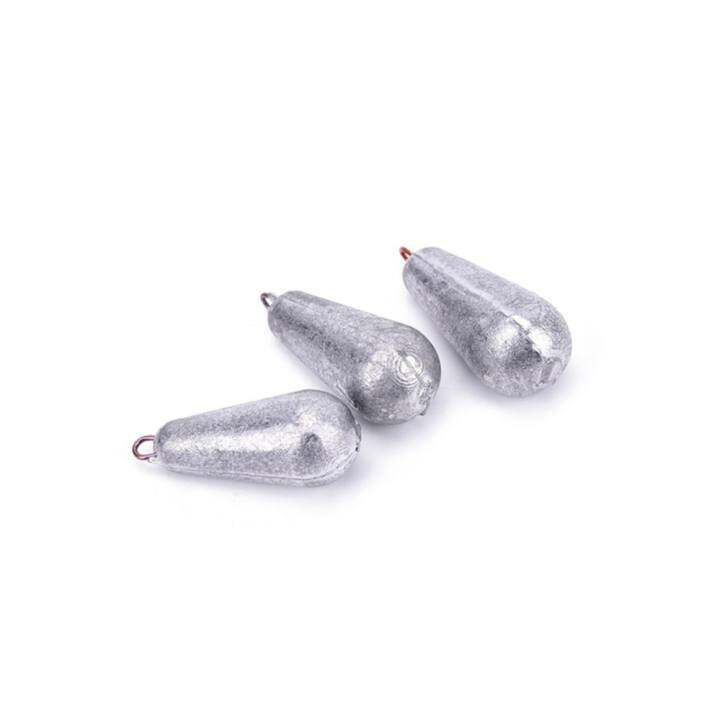 5x Drop Type Fishing Lead Sinker Fishing Terminal Tackle Sinkers with Rigs