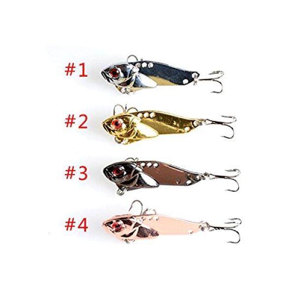 8pcs 5cm 8#hooks metal vibe fishing lues bass carp trout catfish blade fishing baits VIB020 - intl